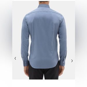 Theory Shirt in Good Cotton - Airforce Blue
